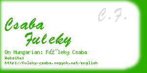 csaba fuleky business card